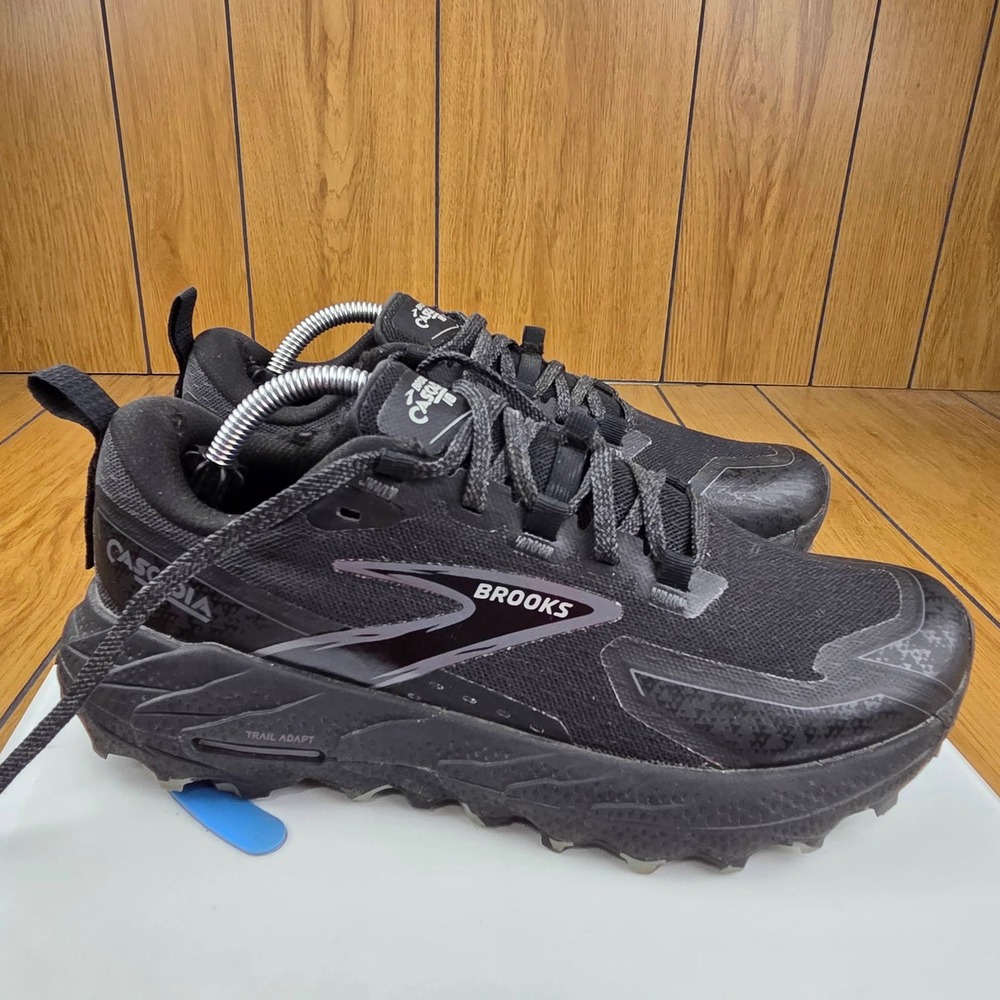 Brooks Cascadia 16 Trail Running Shoes Black Camo 1204161B072 Womens 7.5